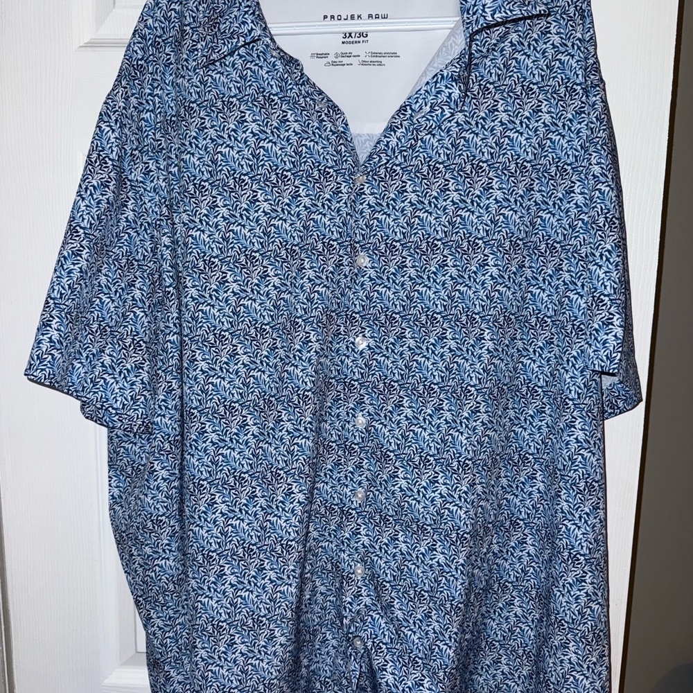 Project Raw Blue Floral Men's Dress Shirt